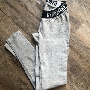 Gray gym shark leggings